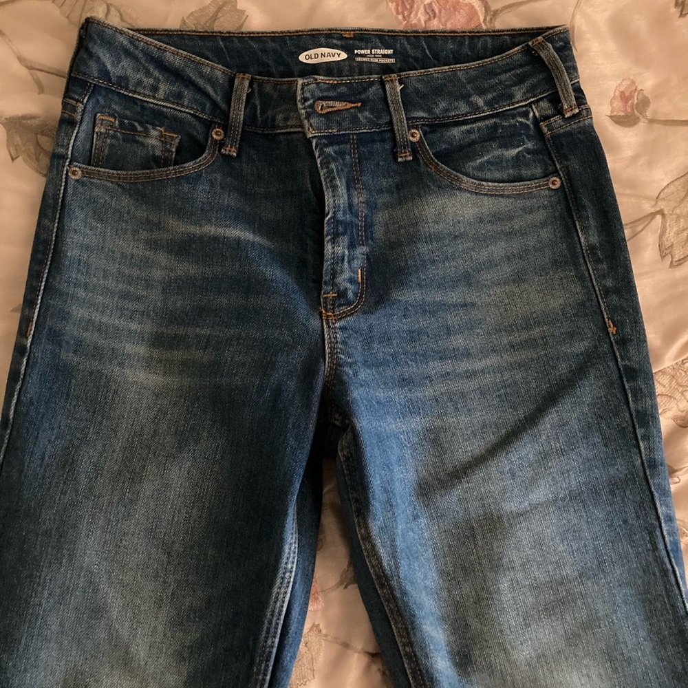 Old navy power straight jeans